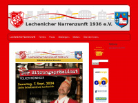lechenicher-narrenzunft.de Webseite Vorschau