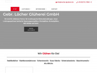 loecher-glueherei.de Webseite Vorschau