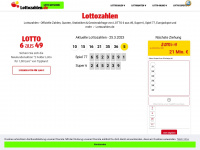lottozahlen.de Webseite Vorschau