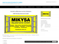 mikysa-bauelemente.de Webseite Vorschau