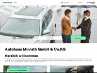 minrath.skoda-auto.de Webseite Vorschau