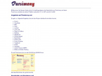 parsimony.net Webseite Vorschau