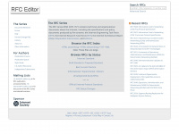rfc-editor.org Webseite Vorschau