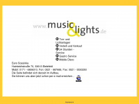 musiclights.de Webseite Vorschau