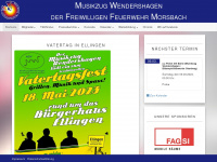musikzug-wendershagen.de Webseite Vorschau