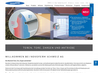 novoferm.ch Webseite Vorschau