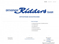 orthopaedie-ridders.de Webseite Vorschau