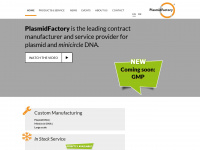 plasmidfactory.com Webseite Vorschau