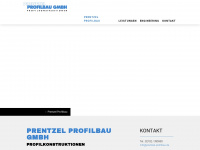 prentzel-profilbau.de Webseite Vorschau
