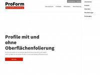 proform-profile.de Webseite Vorschau