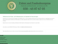 polsterundfussbodenexpress.de Webseite Vorschau