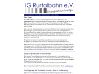 igrurtalbahn.de Webseite Vorschau