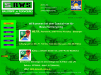 rws-baustoffrecycling.de Webseite Vorschau