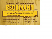 schreinerei-beckmann-gmbh.de Webseite Vorschau