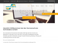 sonnenschutz-schnieders.de Webseite Vorschau