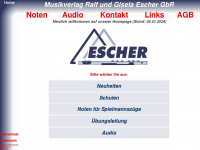 musikverlag-escher.de Webseite Vorschau