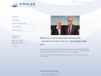 koehler-rechtsanwaelte.de Webseite Vorschau