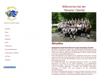 musikverein-oberfell.de Webseite Vorschau