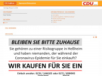 cdu-hessheim.de Webseite Vorschau