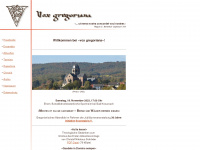 vox-gregoriana.org Webseite Vorschau