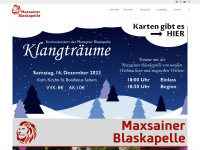 maxsainer-blaskapelle.de Webseite Vorschau