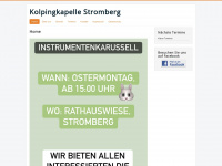 kolpingkapelle-stromberg.de Webseite Vorschau
