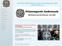 prinzengarde-andernach.de Webseite Vorschau