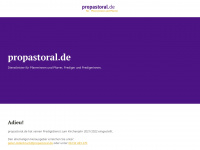 propastoral.de Webseite Vorschau