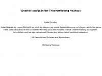 trikevermietung-neuhaus.de Webseite Vorschau