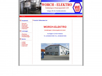 worch-elektro.de Webseite Vorschau