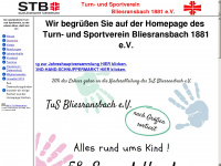 tv-bliesransbach.de Webseite Vorschau