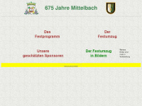 675-jahre-mittelbach.de Webseite Vorschau