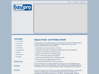baupro-gmbh.de Webseite Vorschau
