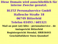 blitz-personalservice.de Webseite Vorschau