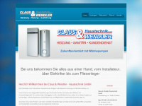 claus-wendler-haustechnik-gmbh.de Webseite Vorschau