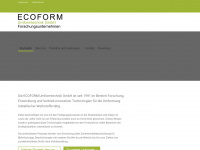 ecoform.de Webseite Vorschau