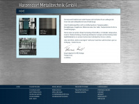 harzendorf-metalltechnik.de Webseite Vorschau