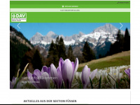 alpenverein-fuessen.de Webseite Vorschau