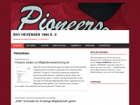 hevensen-pioneers.de Webseite Vorschau