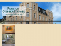 pension-giesserstrasse.de Webseite Vorschau