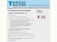 torbau-walther.de Webseite Vorschau