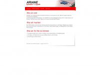 ariane.de Webseite Vorschau