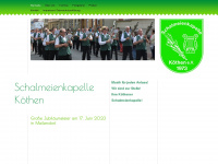 schalmeienkapelle-koethen.de Webseite Vorschau