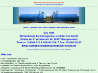 moldenhauertank.de Webseite Vorschau