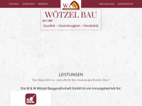 woetzel-bau.de Webseite Vorschau