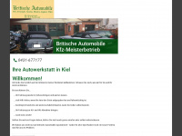 britische-automobile.de Webseite Vorschau