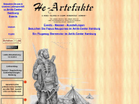 he-artefakte.de Webseite Vorschau