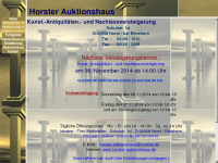 horster-auktionshaus.de Webseite Vorschau
