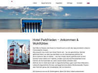 hotel-parkfrieden.de Webseite Vorschau