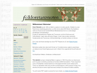 folkloretanznoten.de Webseite Vorschau